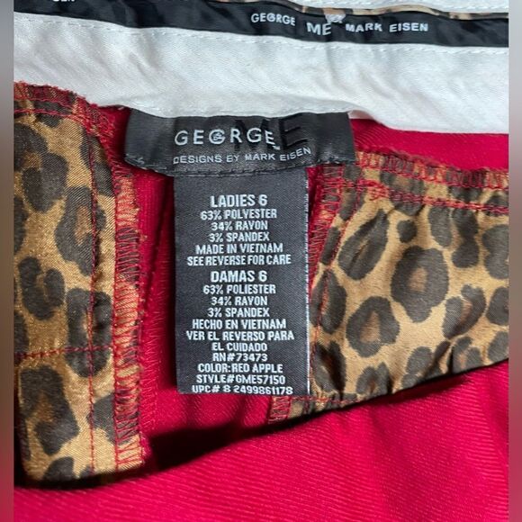 🔥❤️🔥 Designs by Mark Eisen Crisp Slacks Straight Leg Women Size 6 - Picture 7 of 7